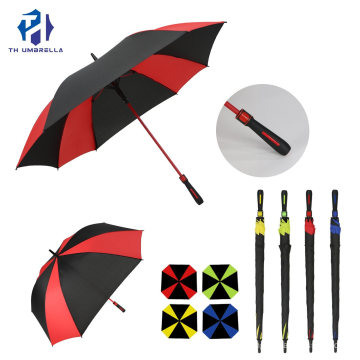 Straight Bone Auto Open Fiber Framework Quartet Umbrella